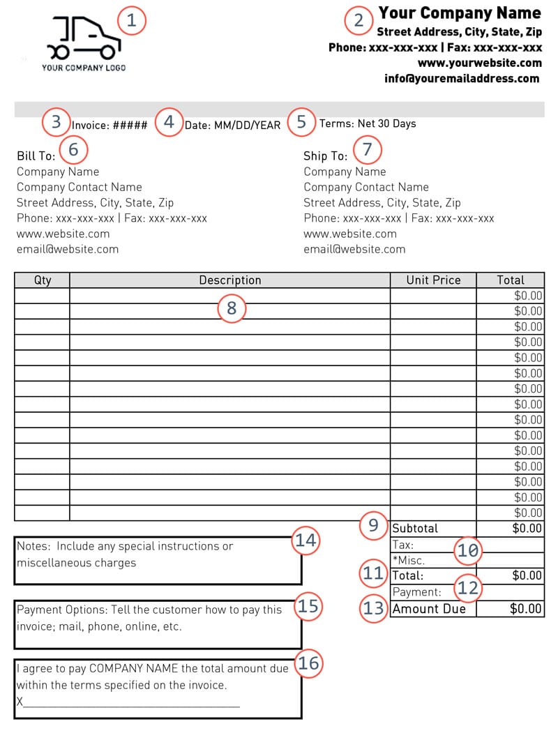 Shipping Invoice Template Download  TCI Business Capital